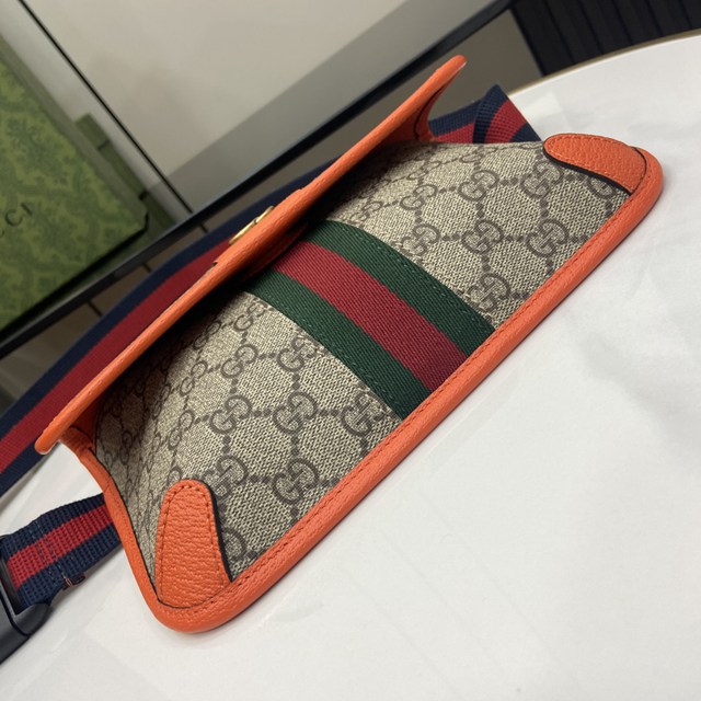 gucci專櫃新款男女款挎包 古馳Ophidia系列GG小號腰包 jcp2256